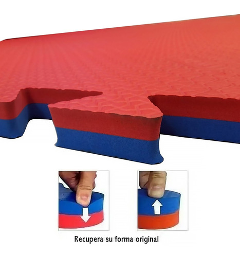 Kit 15 Pisos Goma Encastrable 1x1m 30 Mm Judo Jiu Jitsu Tkd
