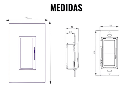 Interruptor Dimmer Led 200w 127v Con Placa Blanco Tlapps