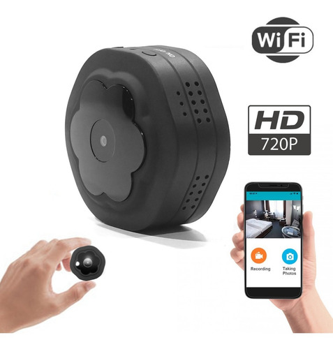 Imagen 1 de 10 de Mini Cámara Oculta Espía Wifi Hd 1080p A Batería Visión Noct