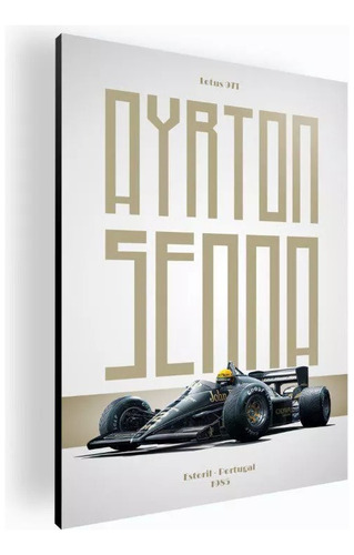 Cuadro Mural Decorativo Moderno Ayrton Senna 30x42 Cm