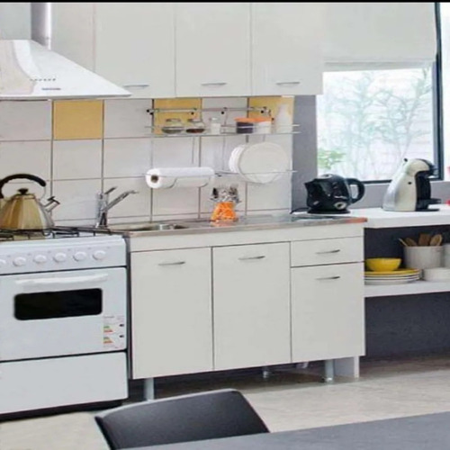 Bajo Mesada Amube 100 Cm Cocina Blanco Cajones
