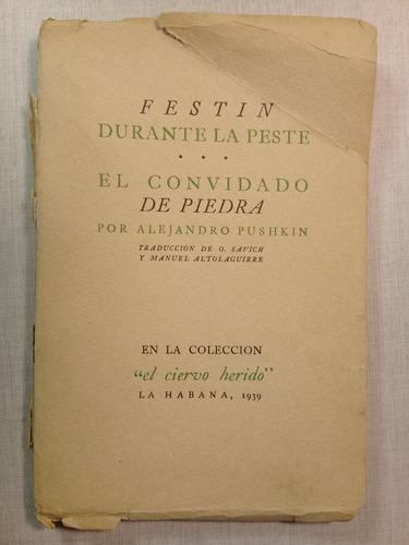 Festin Durante La Peste- El Convidado De Piedra Pushkin 1939