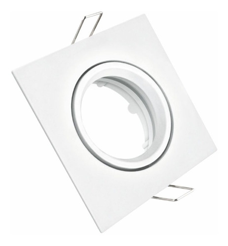 Spot Plafon De Embutir Para Lampara Dicroica Led Blanco