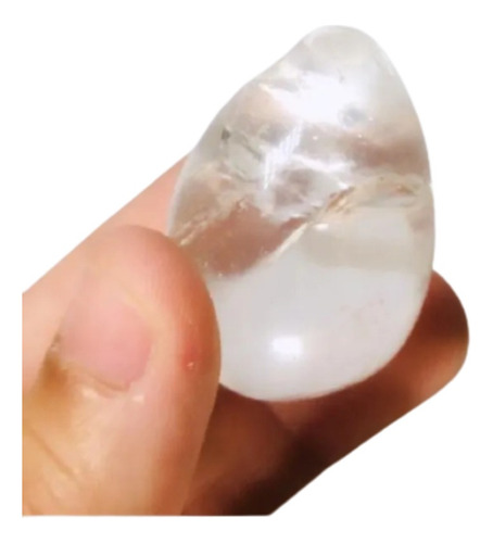 Yoni Egg De Cristal Branco (ovo Yoni) Sem Furo Pedra Natural
