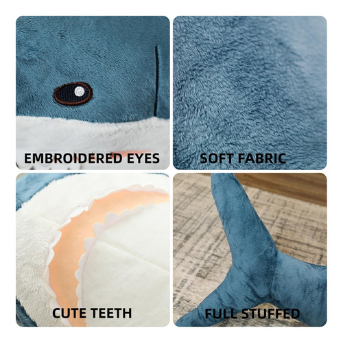 Almohada De Peluche De Tiburon Gigante De Peluche De Peluche