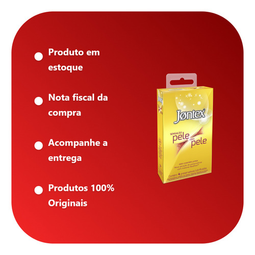 Preservativos Sensação Pele Com Pele Lubrificado Jontex 4 Un