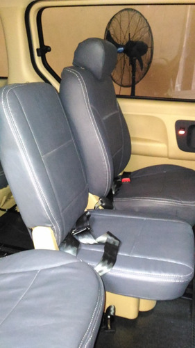 Imagen 7 de 10 de Fundas Asientos Cuerina Premium Grafito Hyundai H1 2009-2018