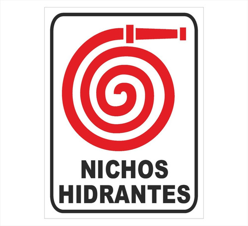 Cartel Linea De Incendio Nicho Hidrantes 22x28 Cm