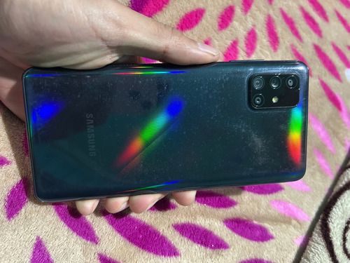 Samsung Galaxy A71 128 Gb Prism Crush Black 6 Gb Ram Azul Oscuro (Usado)