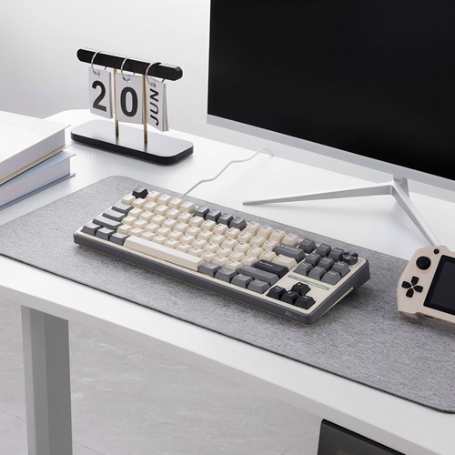 Teclado Mecánico Rk R87pro Half Grey 80% Español Royal Kludge RGB