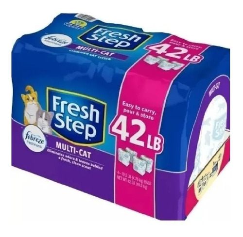 Arena Para Gatos Fresh Step Febreze Multi Cat 19kg