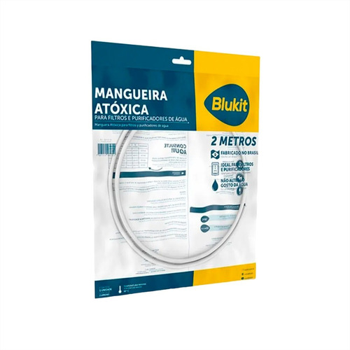 Mangueira Para Filtro De Água Atóxica 1/4 6mm 2 Mts Branca