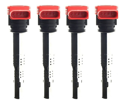 Jogo 4 Bobinas Audi R8 Bosch A3 A4 Jetta Fusca Tiguan Passat