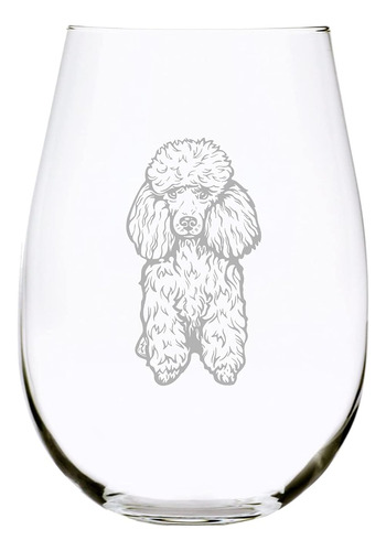 Copa De Vino Sin Tallo Temática De Poodle (p2), 17 Oz.