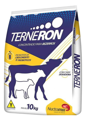 Terneron 10kg Leite Em Po Para Bezerros Faz 90 Litros