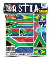 Comprar Kit 8 Adesivos Resinado África Do Sul Bandeiras