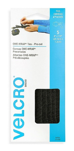 2 Pack Cincho Organizador Cables Velcro® Tira Sujeción Negro