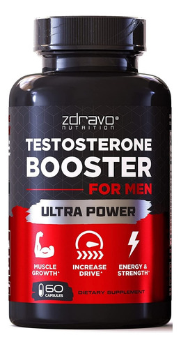 Testosterona Booster 60 Cápsulas, Resistencia Y Fuerza