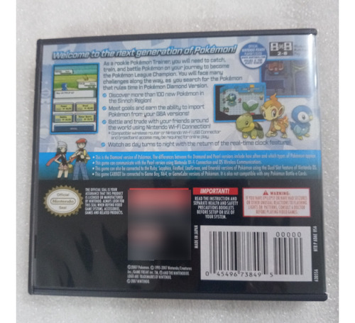 Pokemon Diamons Ds Juego Fisico Pikachu Pokemon Diamante Ds (Usado)