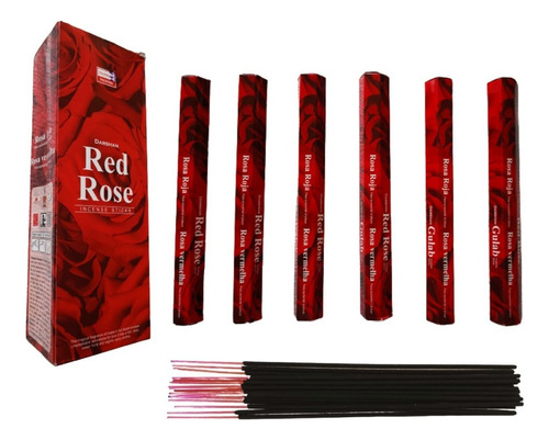Incienso Caja  Con 120 Varitas. , Aromas A Escoger Fragancia Rosa Roja Darshan