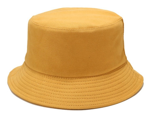 Sombrero Gorro Pescador Bucket Hat Mostaza De Algodón