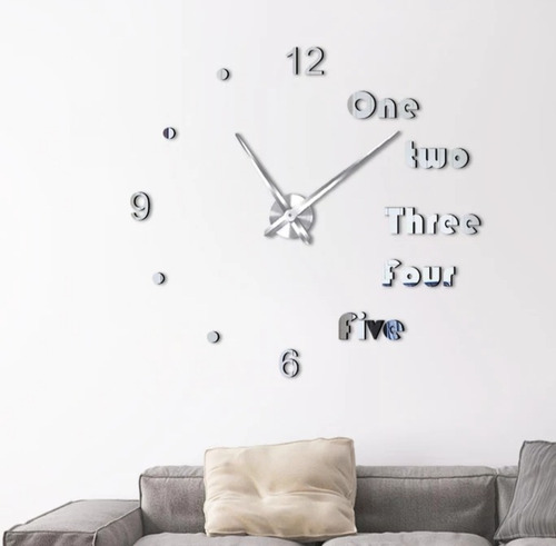 Reloj De Pared 3d Tamaño 100x100 Cm Grande 