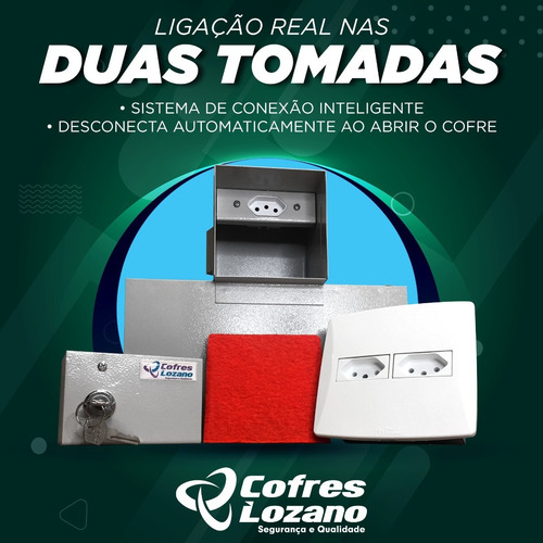 Imagem 5 de 10 de Cofre Tomada Embutir Médio. O Melhor Cofre