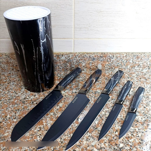 Set Cuchillos De Cocina 6 Piezas - Con Base*soporte Incluido