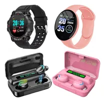 Comprar Combo Smartwatch D18 Fd68 + Auriculares Inalámbricos F9 X2