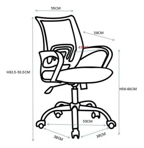 Imagen 5 de 6 de Silla Ejecutiva De Oficina Libertad Baja Color Gris