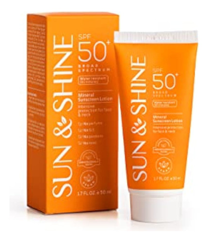 Loción De Protección Solar Mineral Sun & Shine: Spf50 Uva Uv