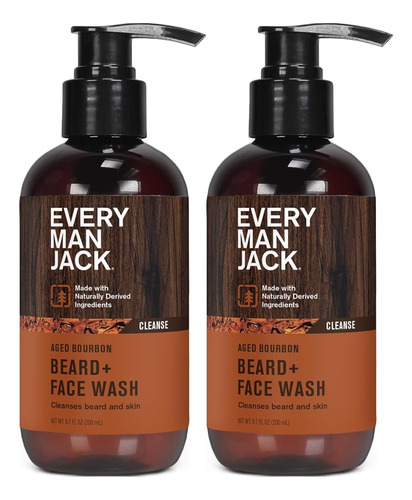 Every Man Jack Beard + Face Wash - Sutil Fragancia De Bourbo
