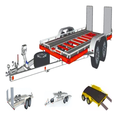 Projeto Carretinha Reboque Rampa Para Carro - 2 Eixos
