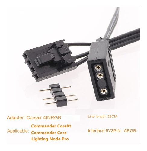Adaptador Rgb De 4 Pines A Argb Estándar De 3 Pines Y 5 V