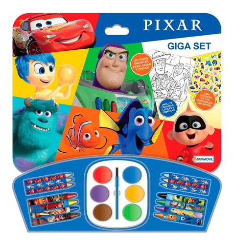 Pixar Disney Juego De Arte Y Dibujo Con Stickers Tapimovil
