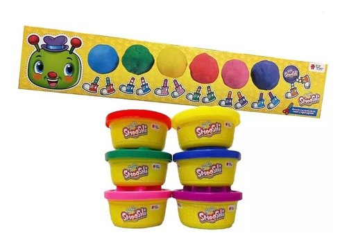 Imagen 3 de 7 de Smooshi Masa Mix Arco Iris X 6 Potes Top Toys - Playking