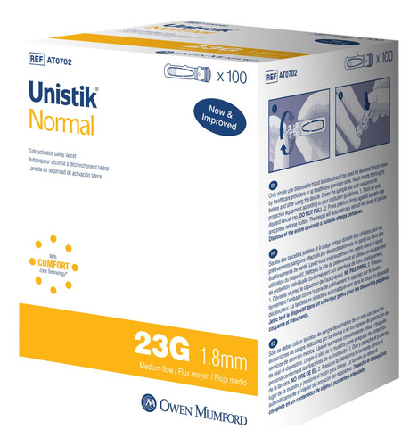 Owen Mumford Unistik 3 - Lancetas De Seguridad (0.81 Oz), 10