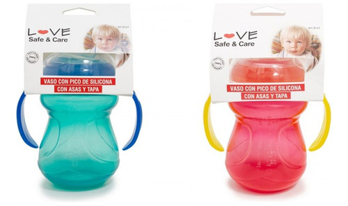 Love 9141 Vaso Con Asas Anti Derrame X 2 Unidades