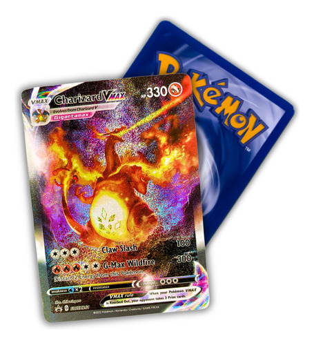 Carta Pokémon Holografica Brilhante - Charizard Vmax 330 Hp