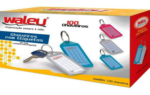 Chaveiro Organizador Identificador De Chaves Caixa C/ 100 Un