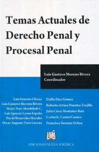 Temas Actuales De Derecho Penal Y Procesal Penal