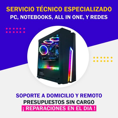 Servicio Técnico Reparación De Pc Notebook Redes Remoto