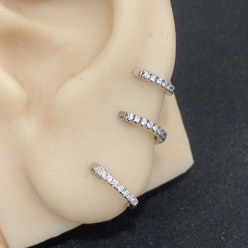 Trio De Argolinhas 6mm/9mm/1cm Em Prata Legítima 925
