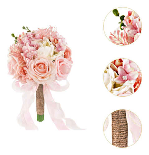Roses Artificiales De 30 Cm Bride Boda Bouquet Bouquet Hecho
