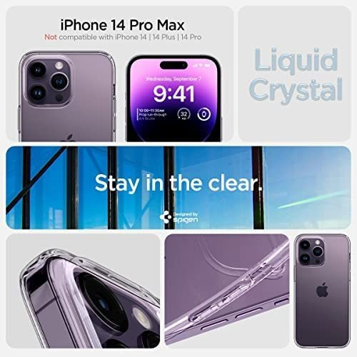 Imagen 2 de 7 de Funda Spigen Liquid Crystal Para iPhone 14 Pro Max - Clear