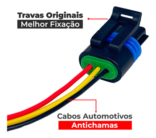 Plug Conector Sensor Posi Tps Fueltech Vw Gol Santana Ap Mi