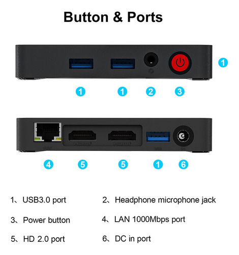 Mini Pc Beelink T5, Intel N4020, 4 Gb, Lpddr4, 64 Gb, 1000 M