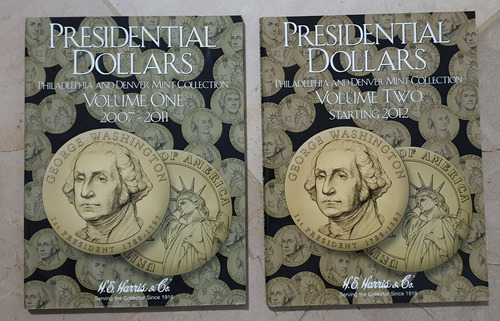 2 Album Coleccionador Harris Para Dolares Presidentes P Y D