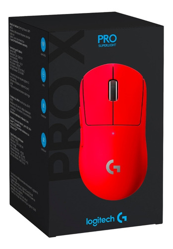 Imagen 2 de 2 de Mouse Gamer Logitech Pro X Superlight Rojo 910-006783