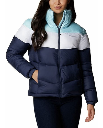 Casaca Columbia Puffect Jacket Mujer - Nocturnal/white/sprin